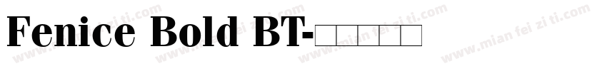 Fenice Bold BT字体转换